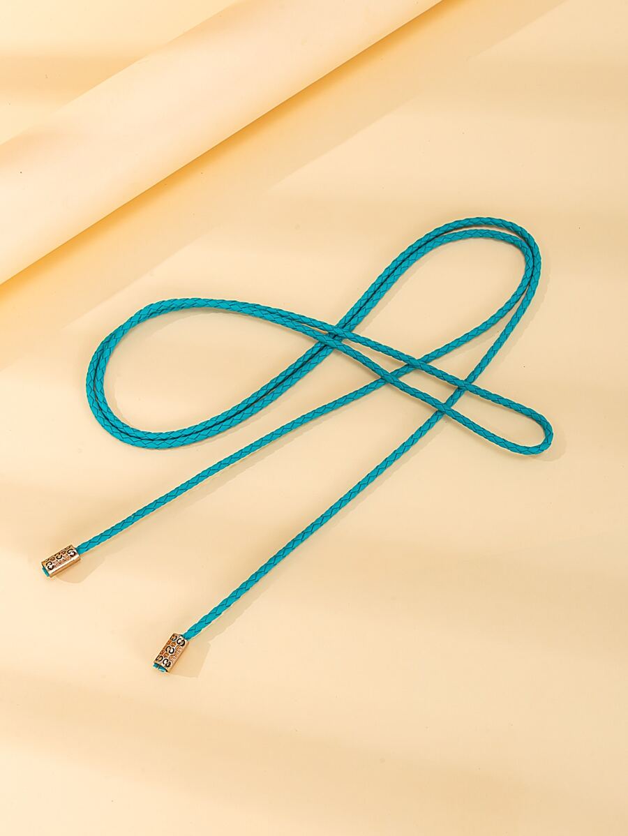 Braided Rope Belt - Blue - View 1