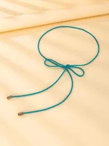 Braided Rope Belt - Blue - View 2