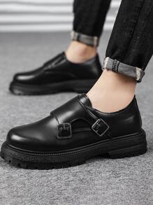 Hombres Zapatos con diseño de hebilla - Negro - Ver 1