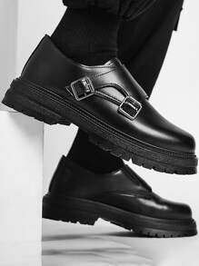 Hombres Zapatos con diseño de hebilla - Negro - Ver 4