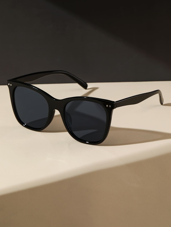 Rivet Detail Sunglasses Black shades UV Protection SHEIN USA