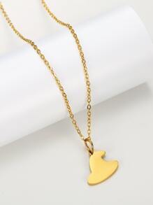 女巫帽吊墜項鏈 - 黑色 - 查看 4