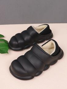 男士毛絨內襯濃烈香調洞洞鞋 - 黑色 - 查看 2