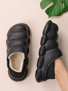 男士毛絨內襯濃烈香調洞洞鞋 - 黑色 - 查看 4