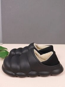 男士毛絨內襯濃烈香調洞洞鞋 - 黑色 - 查看 6