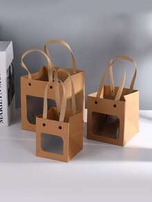 6 piezas Bolsa de regalo transparente panel - Multicolor - Ver 4