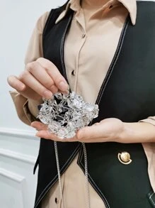 Túi Crossbody Nữ cườm đính Khối Màu Chuỗi Đúng mốt - Trong sáng - Xem 2