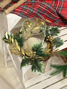 1pc Artificial Wreath, Table Decoration,Centerpieces,Artificial Flowers,Plastic Flowers - Multicolor - View 2