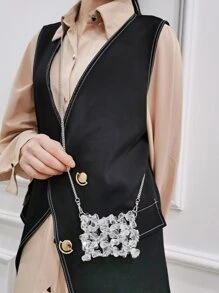 Túi Crossbody Nữ cườm đính Khối Màu Chuỗi Đúng mốt - Trong sáng - Xem 7