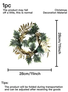 1pc Artificial Wreath, Table Decoration,Centerpieces,Artificial Flowers,Plastic Flowers - Multicolor - View 3