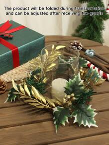 1pc Artificial Wreath, Table Decoration,Centerpieces,Artificial Flowers,Plastic Flowers - Multicolor - View 5