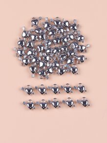 50pcs Plastic Arrow & Heart DIY Pendant - Silver - View 1
