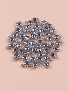 50pcs Plastic Arrow & Heart DIY Pendant - Silver - View 2