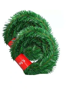 MEHELANY 1pc Christmas Artificial Vine - Green - View 3