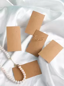 10pcs Solid Jewelry Display Card - Brown - View 1
