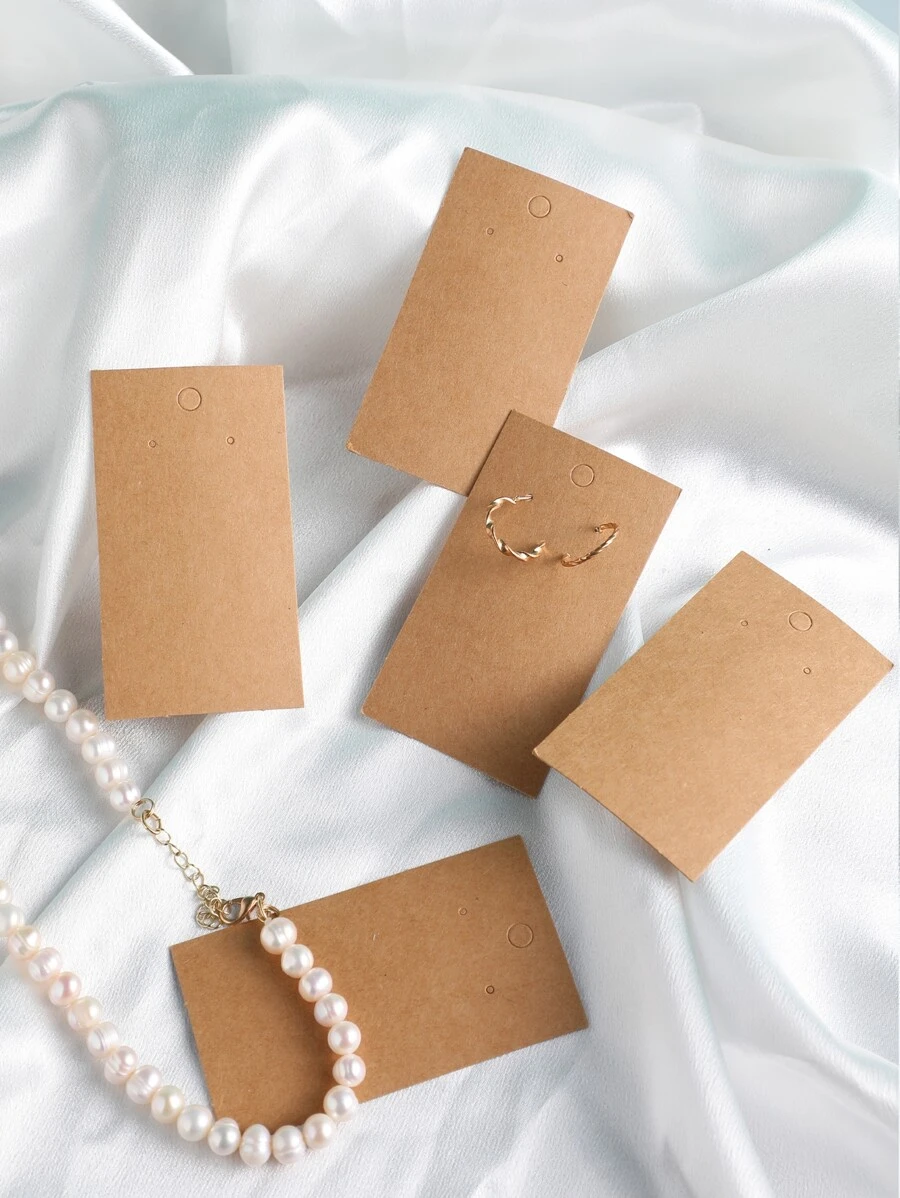 10pcs Solid Jewelry Display Card - Brown - View 1