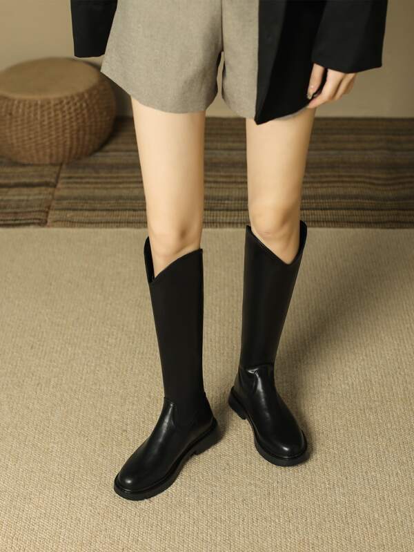 Zipper Back Combat Boots SHEIN USA