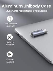 UGREEN USB 轉音訊插孔 USB 外置音效卡 3.5 公釐音訊轉接器 2 合 1 USB 轉 3.5 公釐 TRRS 耳機轉接器麥克風立體聲插孔鋁製相容 PS5 PC Windows Linux 筆電桌上型電腦 - 灰色 - 查看 5