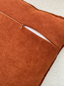 1 Vỏ gối bằng vải nhung kẻ chắp vá hoặc Vỏ gối thắt lưng - Màu Cam cháy - Xem 6