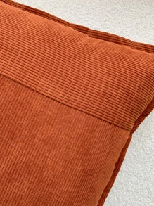 1 Vỏ gối bằng vải nhung kẻ chắp vá hoặc Vỏ gối thắt lưng - Màu Cam cháy - Xem 7