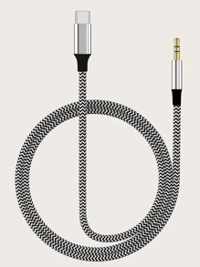 Type-C車聲音數據線 - 黑與白 - 查看 1