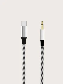 Type-C車聲音數據線 - 黑與白 - 查看 2