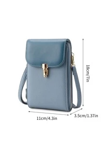 雙色荔枝紋壓花翻蓋手機錢包錢包小袋單肩包手機殼套手機包手拿包