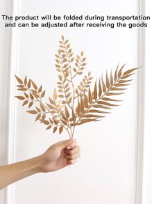 Simulated Plastic Willow Leaves, Hsinchu Leaves, Bayberry Leaves 1pc Each - Gold - View 6