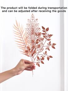 1pc Simulated Plastic Small Willow Leaf/orange Leaf/large Iron Piece - Suitable For Home, Living Room, Tv Cabinet, Vase Filler Decoration, Christmas Atmosphere Display Decoration - Dusty Pink - View 4