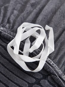 1pc Knitted 3d Flower Pattern Sofa Cover - Grey - View 6