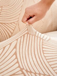 1pc 3d Knitted Sofa Cover - Khaki - View 4