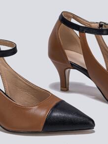 Giày cao gót Nữ Khối Màu Dây đeo mắt cá chân Thanh lịch - Nhiều màu - Xem 6