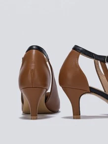 Giày cao gót Nữ Khối Màu Dây đeo mắt cá chân Thanh lịch - Nhiều màu - Xem 8