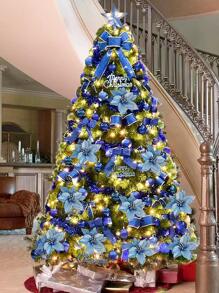 10入組聖誕擬真花 - 彩色 - 查看 3