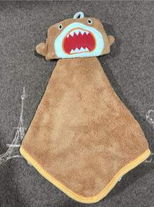 1pc Shark Embroidered Absorbent Washcloth - Multicolor - View 4