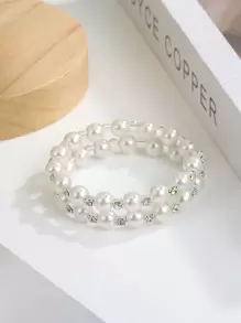 1 件奢华珍珠和水钻装饰窗帘系带，优雅窗帘装饰夹 - 彩色 - 查看 3