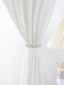 1 件奢华珍珠和水钻装饰窗帘系带，优雅窗帘装饰夹 - 彩色 - 查看 4