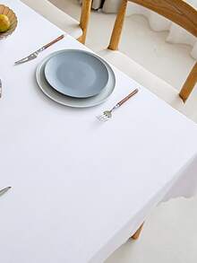 Khăn trải bàn không thấm nước Scallop Trim - trắng - Xem 3