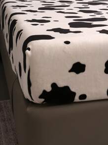 Sábana bajera con estampado de vaca - Blanco y Negro - Ver 3