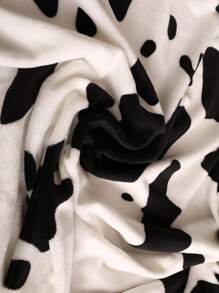 Sábana bajera con estampado de vaca - Blanco y Negro - Ver 4