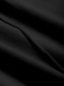 DAZY High Neck Thumb Holes Tee Long Sleeve Women Tops Thermal Lined - Black - View 5