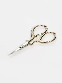Floral Print Eyebrow Scissors,Makeup,Cheap,Room Decor,Vanity,Travel,Bedroom,Makeup Accessories,Cheap,Stocking Stuffers,Makeup,Makeup Tools,Cheap Stuff,Gifts,Gifts For Women,Christmas Gifts - Gold - View 3