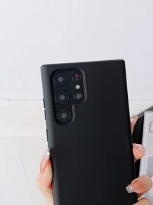 纯色手机壳，带挂绳 - 黑色 - 查看 3