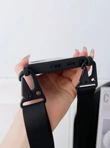 纯色手机壳，带挂绳 - 黑色 - 查看 5