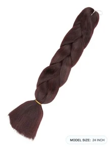 Trenza de pelo sintético largo - Café integral - Ver 2