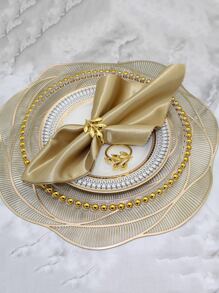 1pc Gold Leaf Shaped Napkin Holder - Gold - View 2