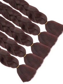 Trenza de pelo sintético largo - Café integral - Ver 5