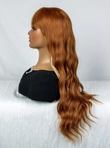 Peluca sintética largo rizado con tupe - Multicolor - Ver 3