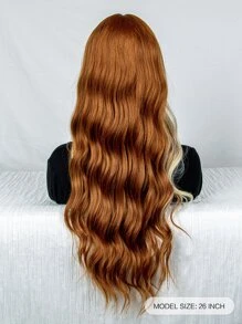 Peluca sintética largo rizado con tupe - Multicolor - Ver 4