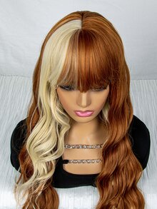 Peluca sintética largo rizado con tupe - Multicolor - Ver 5